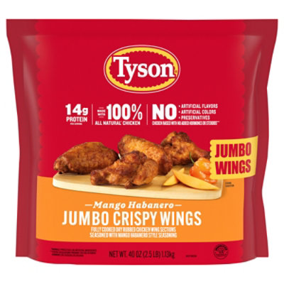 Tyson Mango Habanero Jumbo Crispy Wings 40oz - 40 OZ - Image 1