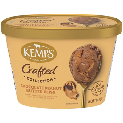 Kemps Crafted Collection Chocolate Peanut Butter Bliss Ice Cream, 1.5 Quart - 1.5 QT - Image 1