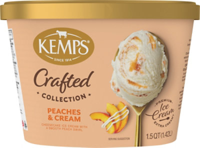 Kemps Crafted Collection Peaches & Cream Ice Cream 1.5 Quart - 1.5 QT - Image 7