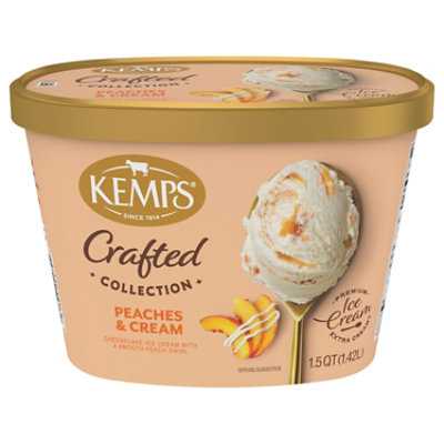 Kemps Crafted Collection Peaches & Cream Ice Cream 1.5 Quart - 1.5 QT - Image 1