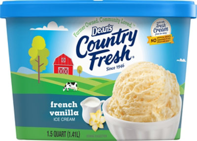 Deans Country Fresh Ice Cream French Vanilla 1.5 Quart Scround - 1.5 QT - Image 5