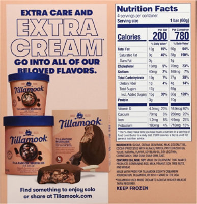 Tillamook Chocolate Mudslide Ice Cream Bars, 4 Count, 12 Fz, Individually Wrapped, - 4-3 FZ - Image 7