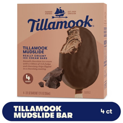 Tillamook Chocolate Mudslide Ice Cream Bars, 4 Count, 12 Fz, Individually Wrapped, - 4-3 FZ - Image 2