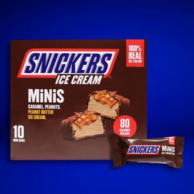 Snickers Minis Caramel Peanut Butter Ice Cream Bar Pack - 9.5 Oz - Image 4