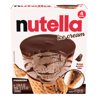 Ferrero Nutella Ice Cream Cone 4-3 Fz - 4-3.00 FZ