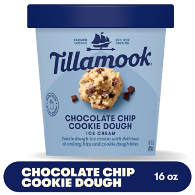 Tillamook Chocolate Chip Cookie Dough Ice Cream    Pint - PT - Image 1