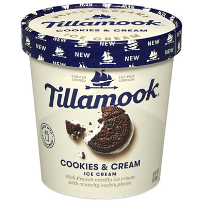 Tillamook Cookies & Cream Ice Cream  Pint - PT - Image 1