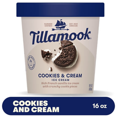 Tillamook Cookies & Cream Ice Cream  Pint - PT - Image 2