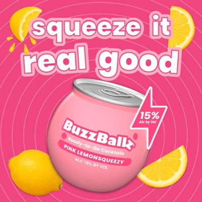 Buzzballz Chillers Pink Lemon Squeezy 187ml Wine - 187 ML - Image 3