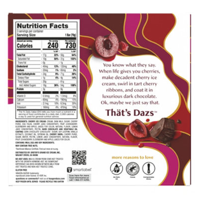 Haagen Dark Chocolate Cherry Bar - 9 FZ - Image 5