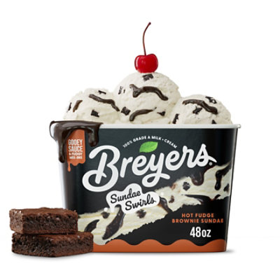 Breyers Ice Cream Hot Fudge Brownie Sundae 1.5 Qt - 1.5 QT