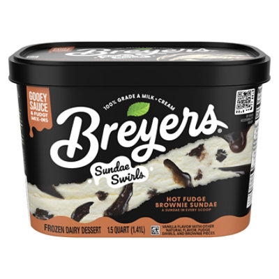 Breyers Ice Cream Hot Fudge Brownie Sundae 1.5 Qt - 1.5 QT - Image 3