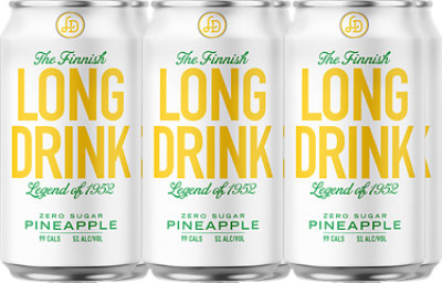 Long Drink Zero Sugar Pineapple Cans - 6-12 FZ - Image 1