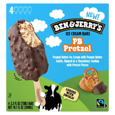 Ben & Jerry's Ice Cream Bar Peanut Butter Pretzel 10.1 Fz - 10.1 FZ - Image 1