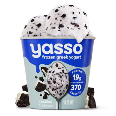 Yasso Cookies N Cream Greek Yogurt - 14 FZ - Image 2