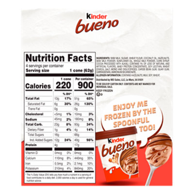 Kinder Classic Hazelnut Cones  6 Count 12 Fz - 12 FZ - Image 2