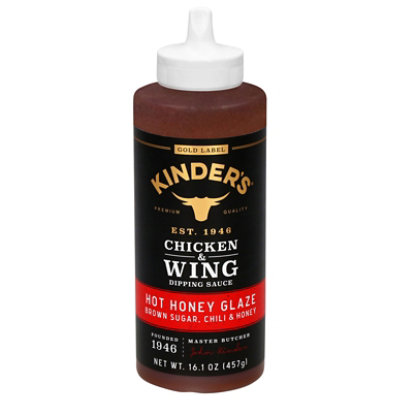 Kinder's Hot Honey Glaze Gold Label Chicken & Wing Dipping Sauce 16.1oz - 16.1 OZ - Image 1
