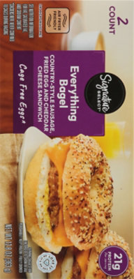 Signature Select Bagel Sandwich Sasuge Egg Cdr Everything 12.8oz - 12.8 OZ - Image 5