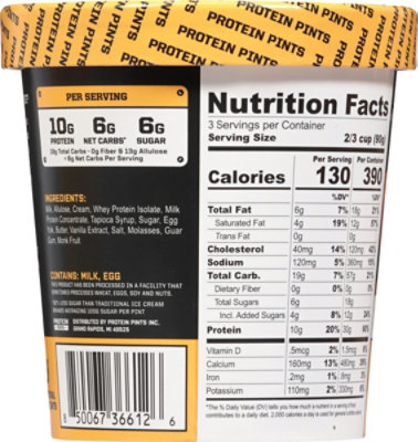 Protein Pints Ice Cream Prtn Sltd Crml - 16 OZ - Image 5