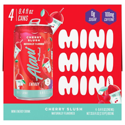 Alani  Nu Cherry Slush Zero Sugar Mini Energy Drink Can - 4-8.4 Fl. Oz. - Image 2
