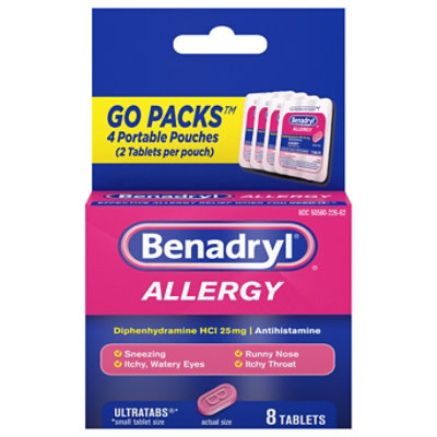 Benadryl Ultratabs Go Pack - 8 CT - Image 2