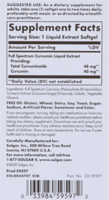 Solgar Curcumin 30sfg - 30 CT - Image 5