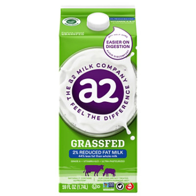 The A2 Milk Company 2% Reduced Fat Grass Fed Whole Milk - 59 Oz - Image 2