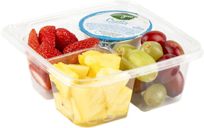 Readymeals Fresh Cut Grab N Go Grape Strwbrry W/dip 8oz - 8 OZ - Image 1