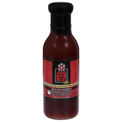 Raider Red Meats Sweet Spicy Barbecue Sauce - 12 OZ - Image 1