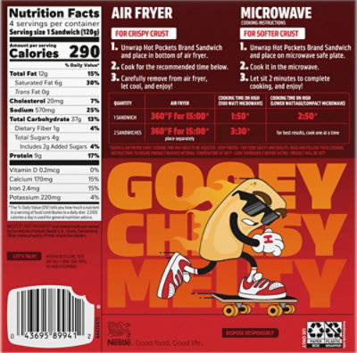 Hot Pockets Pepperoni & Sausage Pizza Italian Style Seasoned Crust Pack - 17 Oz - Image 5