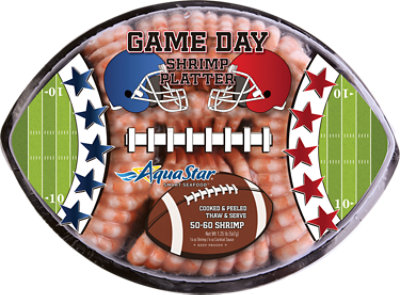 Football Shrimp Cocktail Platter 1.25lbs - 1.25 LB - Image 1