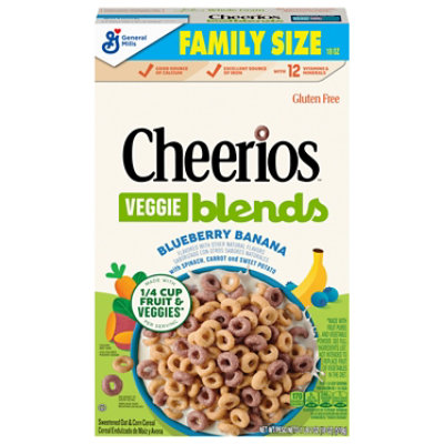 Cheerios Veggie Blends Blueberry Banana Sweetened Oat & Corn Cereal - 18 Oz - Image 2