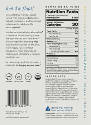 Hiyo Non Alcoholic Mocktail Pineapple Coconut - 48 OZ - Image 5