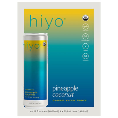 Hiyo Non Alcoholic Mocktail Pineapple Coconut - 48 OZ - Image 1