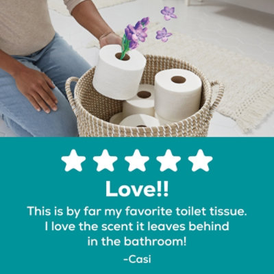 Angel Soft Fresh Lavender Bath Tissue Mega Roll Chimney Pack - 8 Roll - Image 5