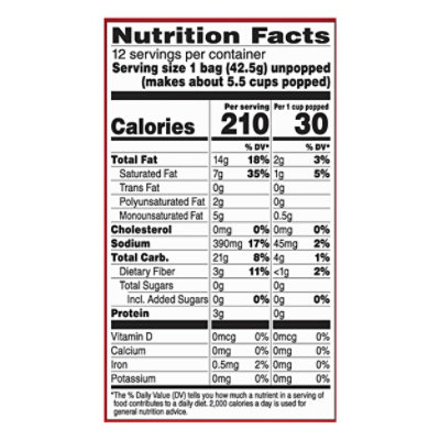 Orville Redenbacher's Gourmet Butter Popcorn Mini Bags - 12-1.5 Oz - Image 2