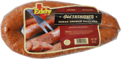 Eddys Smoked Pork And Beef Sausage - 14 OZ - Image 1