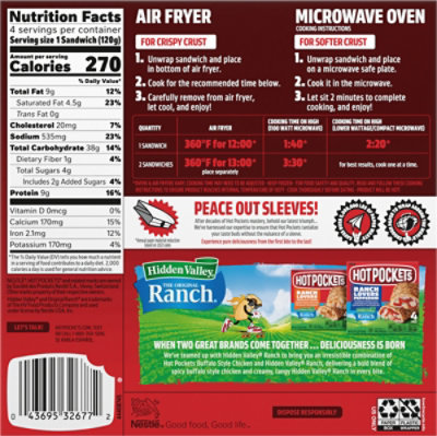 Hot Pockets Ranch Lovers Buffalo Style Chicken - 17 Oz - Image 5