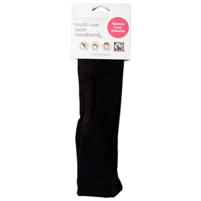 Kooshoo Organic Twist Headband Jet Black - 2PK - Image 1