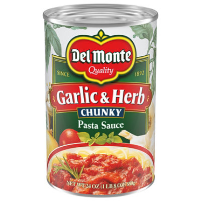 Del Monte Chunky Garlic & Herb Pasta Sauce - 24 oz