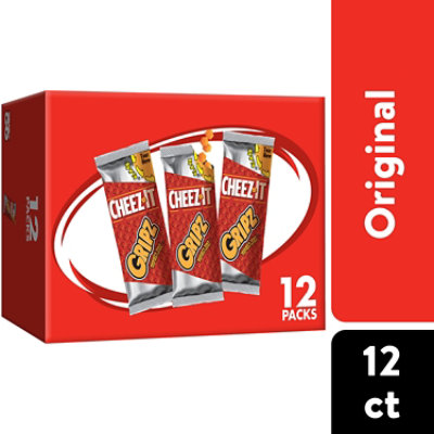 Cheez-It Original Mini Cheese Crackers Gripz Multipack - 12 Count - Image 1