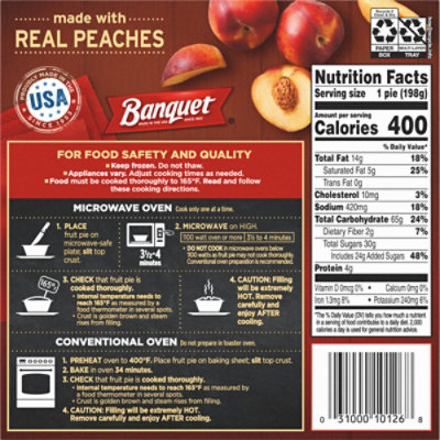 Banquet Peach Pie - 7 Oz - Image 4
