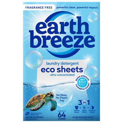 Earth Breeze Laundry Sheets Fragrance Free - 32 CT - Image 1