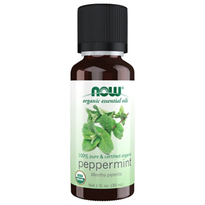 Now Solutions Organic Peppermint Essential Oil - 1 OZ - Image 1