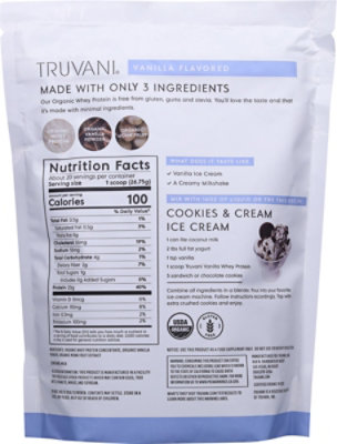 Truvani Whey Protein Vanilla - 18.8 OZ - Image 5