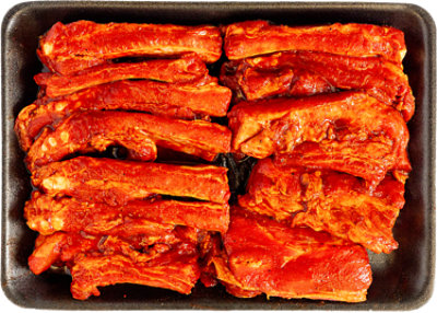 Pork Sparerib Sliced Seasoned Previously Frozen - LB - Image 1