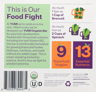 Yumi Organic Blueberry Purple Carrot Bars - 3.70 Oz - Image 6