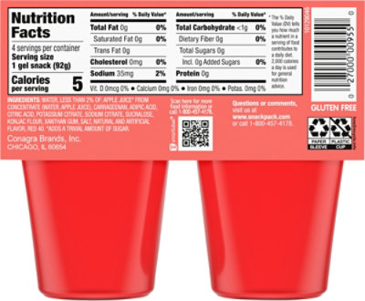 Snack Pack Zero Sugar Strawberry Flavored Juicy Gels Snack Cups - 4-3.25 Oz - Image 5