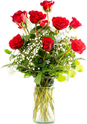 Overjoyed Boutique Premium Dozen Roses Arranged - Each - Image 1