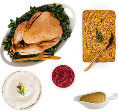 Southern Style Baked Turkey Holiday Dinner with Sides Ready to Heat - Each - Image 1